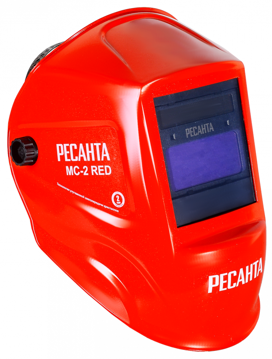 Маска сварочная МС-2 RED, регулируемый фильтр РЕСАНТА 65/117